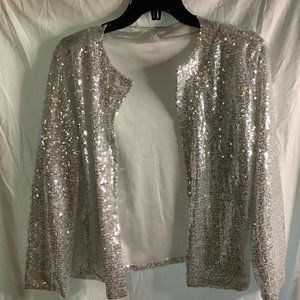 Silver sequin jacket